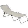 Lafuma Mobilier Siesta L Lounger Batyline With Cannage Phifertex, Beige/gris