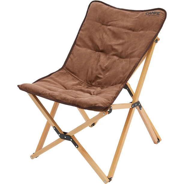 CAMPZ Ensemble De Chaises Pliantes En Bois De Hêtre Avec Revêtement, Marron