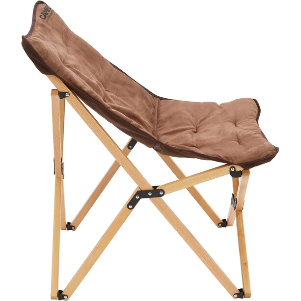 CAMPZ Ensemble De Chaises Pliantes En Bois De Hêtre Avec Revêtement, Marron – Image 2