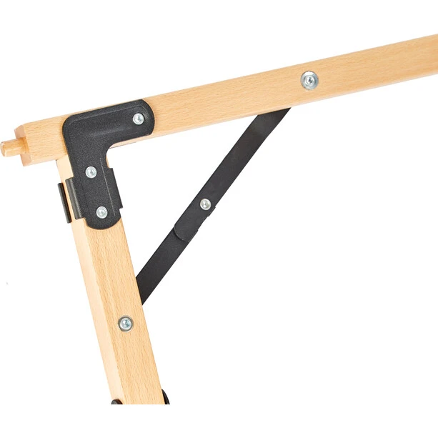 CAMPZ Table à Roulettes En Hêtre 100x60x45cm, Marron – Image 5