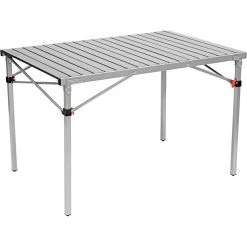 CAMPZ Table à Roulettes En Aluminium 107x70x70cm, Gris