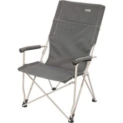 CAMPZ Chaise Pliante Dossier Haut, Gris