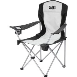 CAMPZ Kobe Chaise Acier, Noir/blanc