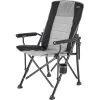 CAMPZ Reclining Chaise Pliante, Gris/noir