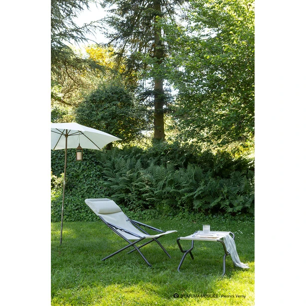 Lafuma Mobilier Transabed Bain De Soleil Avec Cannage Phifertex, Beige/gris â Image 3