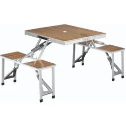 Outwell Dawson Table De Pique-nique, Marron/argent