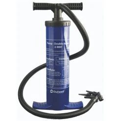 Outwell Double Action Pompe, Bleu/noir