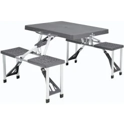Easy Camp Toulouse Table De Pique-nique, Gris/blanc