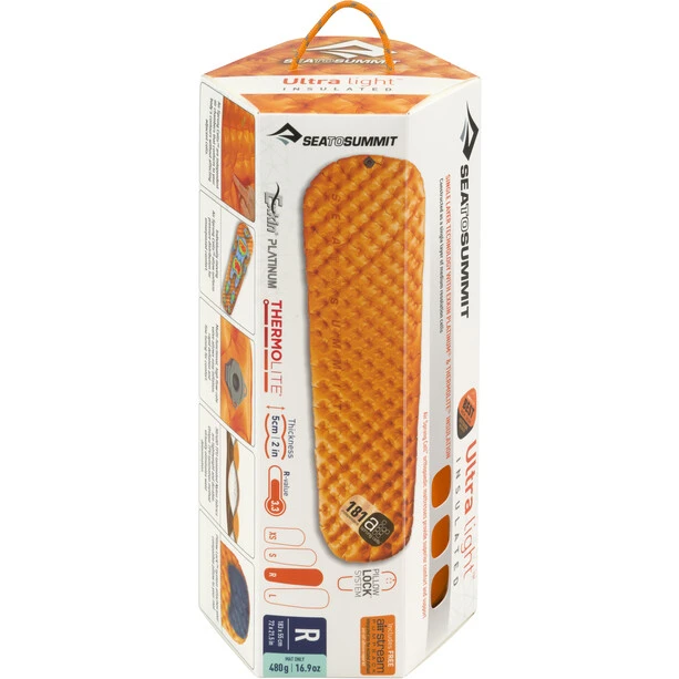 Sea To Summit Ultralight Matelas Gonflable Isolant Regular, Orange – Image 4
